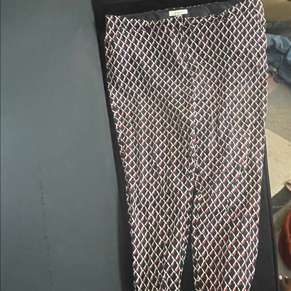 Red & blue stripped trouser pants